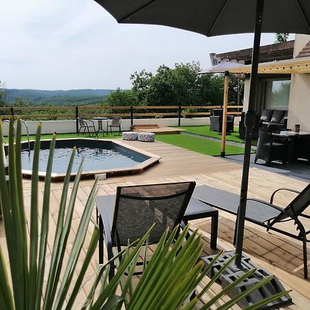 Lapausedegout Piscine Chambres Climatisees Jacuzzi Terrasse Lachapelle-Auzac Exterior foto